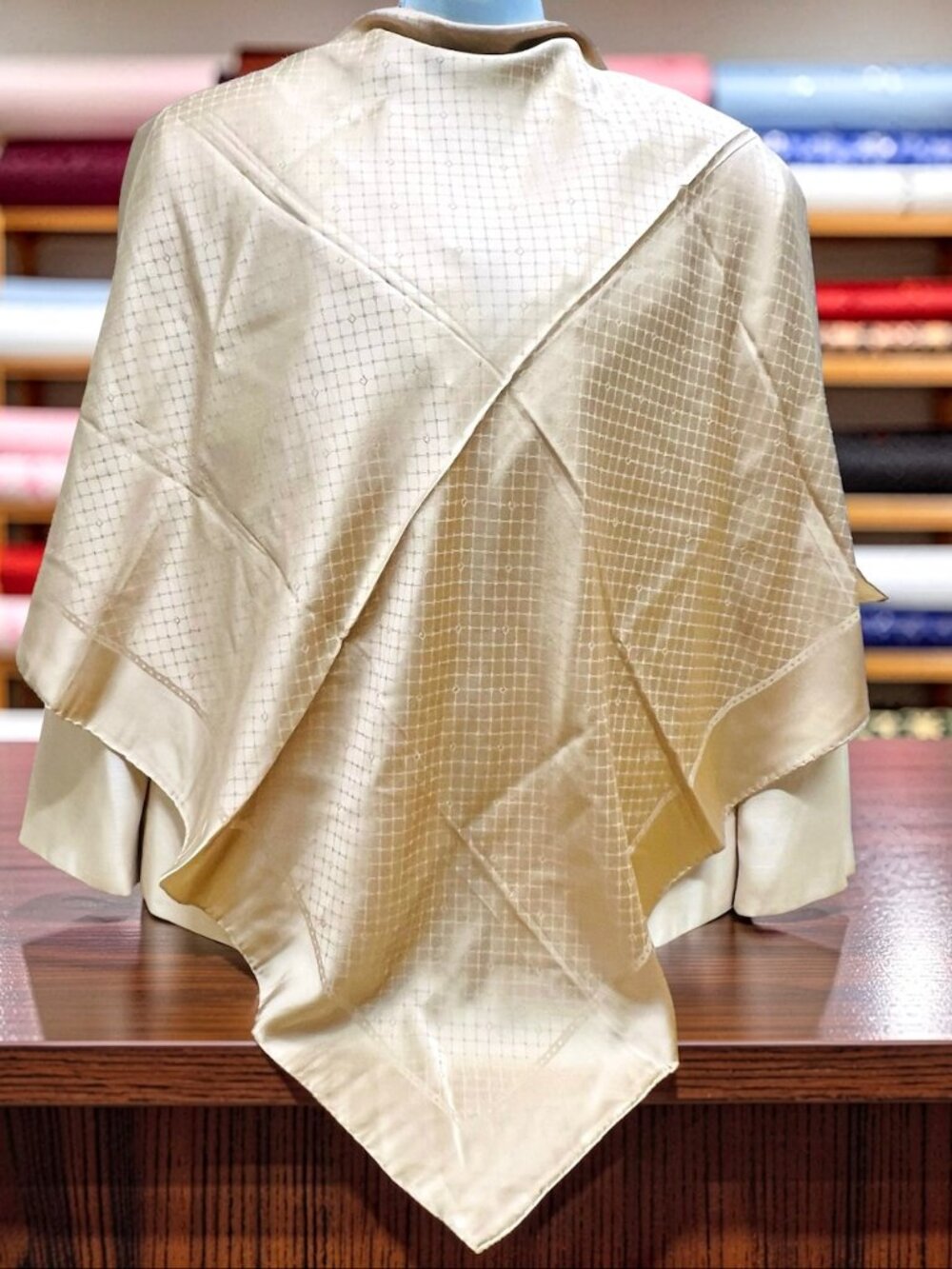 Italy Made Smooth Givenchy 100% Silk Scarf 35"x35" Beige Sand light gold (39)